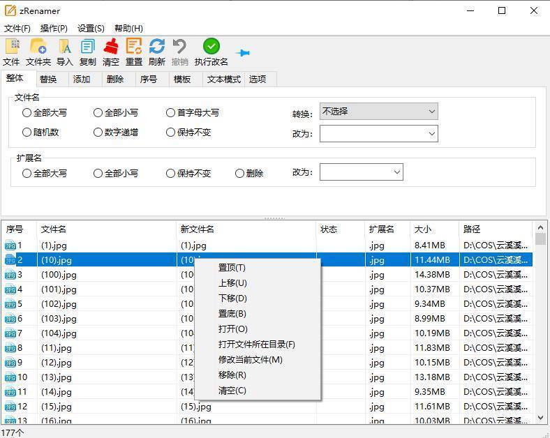 zRenamer(批量改名工具)v1.5 绿色版 第1张