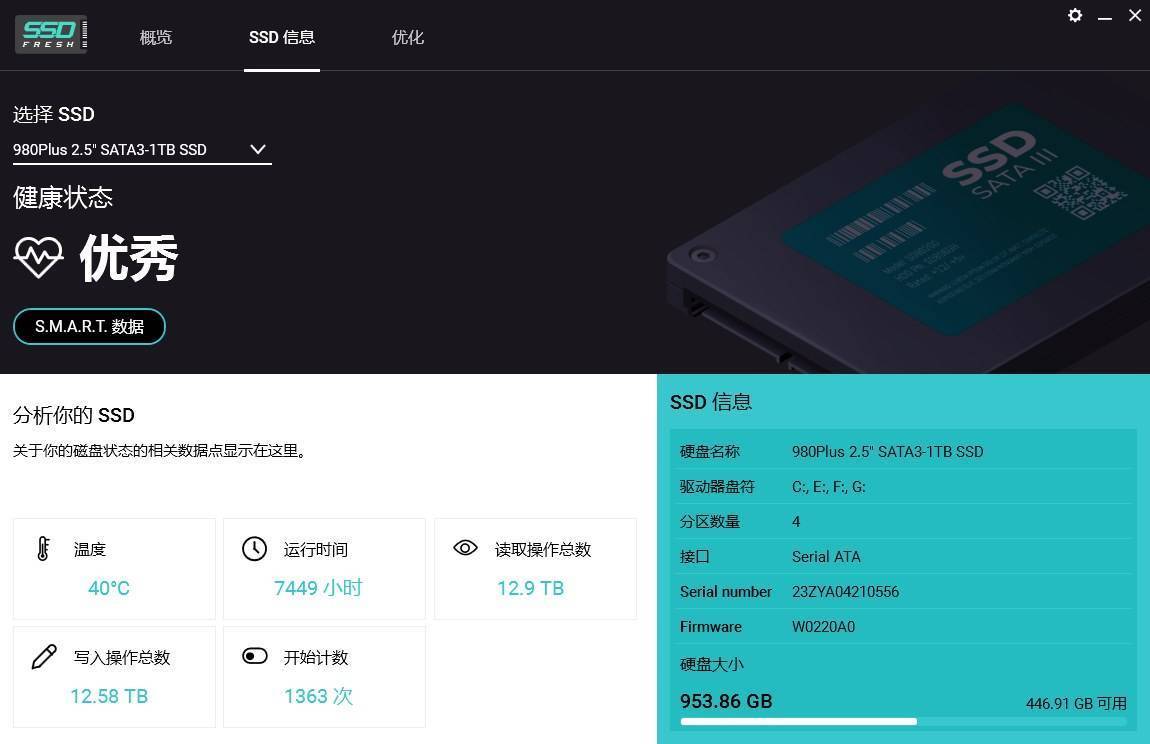 SSD Fresh Plus(固态硬盘优化工具) v15.01.61691 中文绿色版 第2张